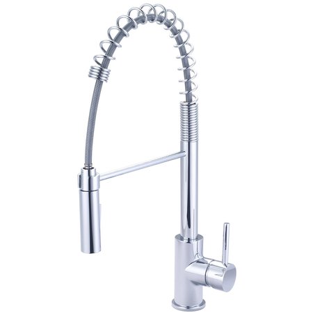 OLYMPIA Single Handle Pre-Rinse Spring Pull-Down Kitchen Faucet in Chrome K-5090